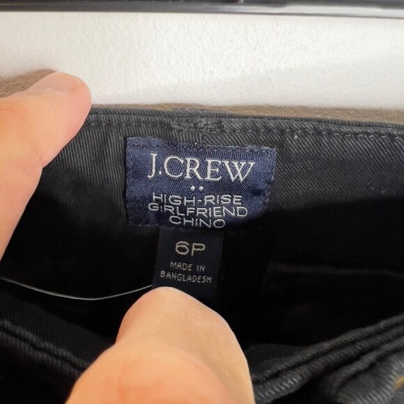 J.Crew $80 Petite Girlfriend Chino Pant Black Size P6 AD217 - Picture 6 of 10